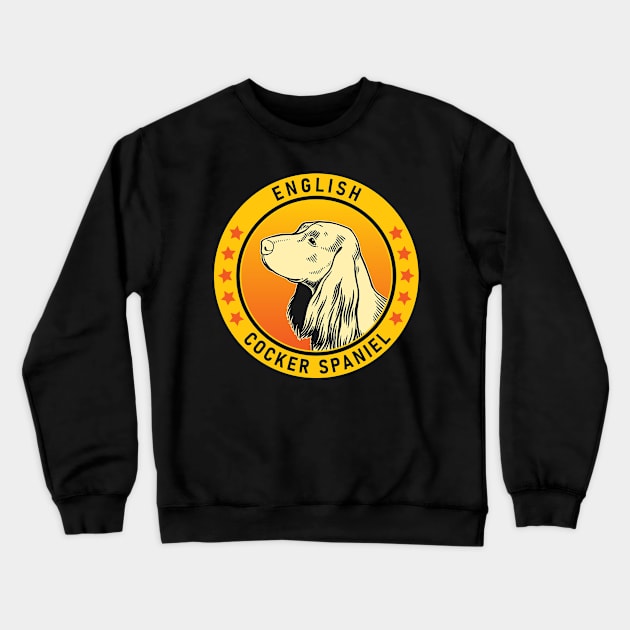 English Cocker Spaniel Dog Portrait Crewneck Sweatshirt by millersye